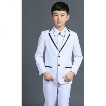 Costume enfant mariage blanc pur, tailles 90 à 120