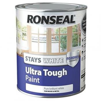 Ronseal Matt Paint, ULT/Tough, Stay White, 750ml