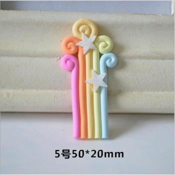Resina Rainbow Clips 10x1