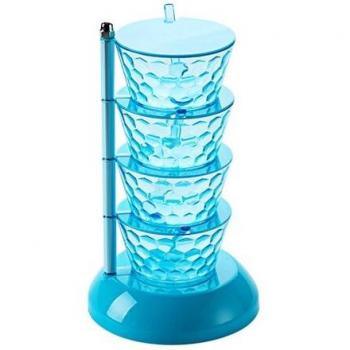 Spice Jar Rotating Storage Tower
