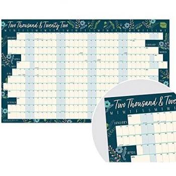 Boxclever Press Non-Laminated Wall Planner 2022