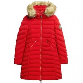Superdry Giacca Fuji Pelliccia Donna Rosso Tenebrae M