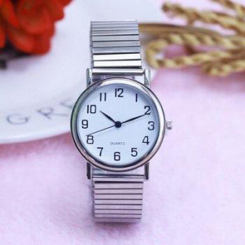 2022 Old Men Women Flexible Elastic Strap Watches Ladies Simple Large Digital Stainless Steel Electronic Wristwatches