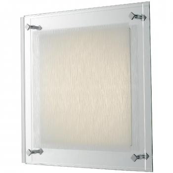 Joyce White Glass LED Flush Ceiling Light 24W 1500lm 4000K