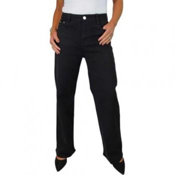 Paulo Due Women’s Black Wide‑Leg High‑Waist Jeans (Size 16)