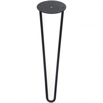 Piedina Acciaio con Spillo 2 Aste, 8 mm, 400 mm – Nera
