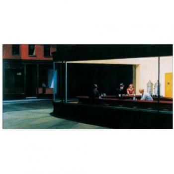 Cuadro Decorativo Hopper, Halcones de la Noche, 1960, 133x63 cm