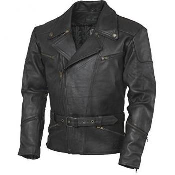 GMS Classic Giacca Moto in Pelle Nero Taglia S