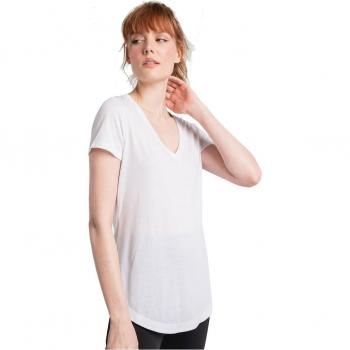 Maglietta Lole Collo A V Maniche Corte Bianco L