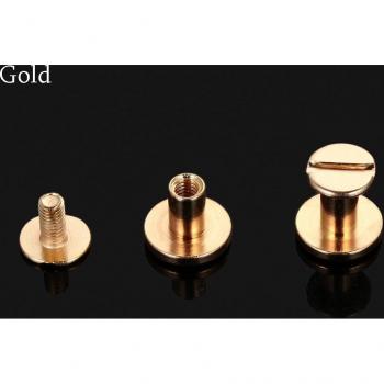 Tornillos de cabeza redonda para cuero, 10 unidades