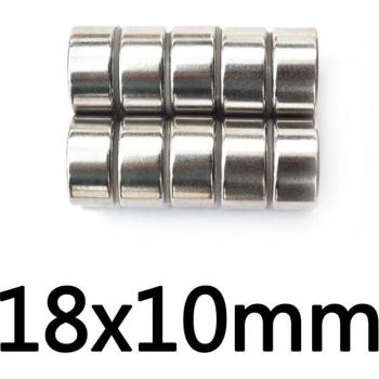 Thick Cylinder Neodymium Magnets 18x10mm