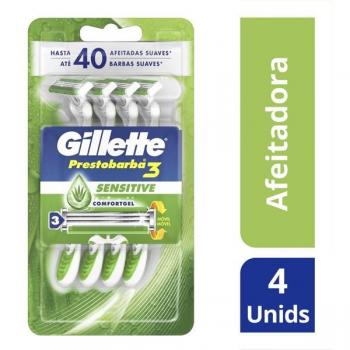 Paquete de 4 Gillette Prestobarba 3 Sensitive – Afeitado suave y cómodo