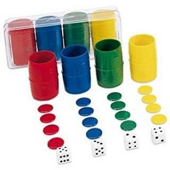 Brand Model Ludo 4 Component Set – Dice, Miniatures & Cups