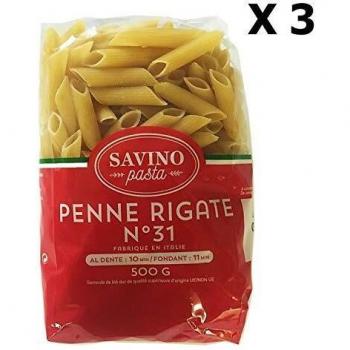 Lot de 3 Pâtes Penne Rigate n°31