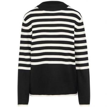 S.Oliver BLACK LABEL Modischer Strickpullover mit Kontrastdetails