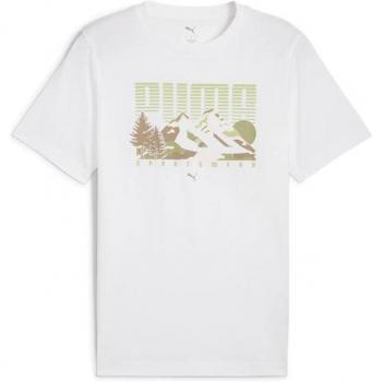 White Mountain Theme Puma Short Sleeve Top – L