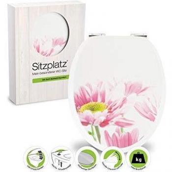 WC‑Sitz Blumenzauber – Standard O‑Form, Absenkautomatik & Holzkern