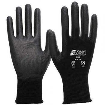 Nitras 6215 Nylon Strickhandschuhe, 12 Paar, Gr. 6-11