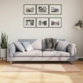 VidaXL Huarte Short Pile Soft Washable Rug Blush 80x150 cm