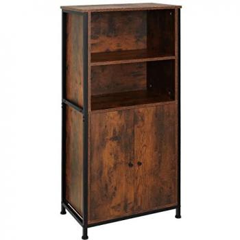 Librería industrial con armario Doncaster 60 x 38 x 125 cm