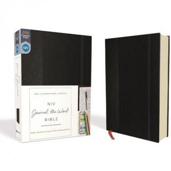 NIV, Journal the Word Bible, Hardcover, Black, Red Letter, Comfort Print: Reflect, Take Notes, or Create Art Next to Your Favorite Verses