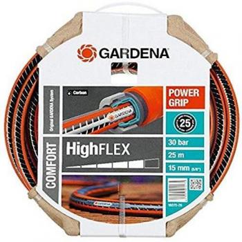 Tuyau d'arrosage Gardena HighFlex PVC Noir/Orange 25m