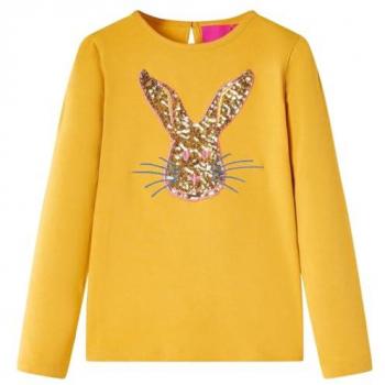 T-shirt da Bambina Ocra a Maniche Lunghe 92