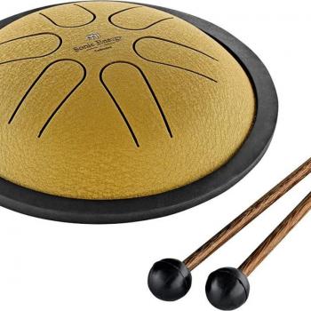 Meinl Sonic Energy Mini Steel Tongue Drum in B Major, Gold Steel