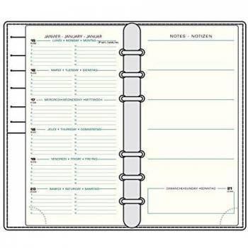 Mignon 170x94 mm Organiseur Semainier