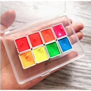 Aquarellfarben-Set aus Japan mit 8 hochsättigten fluoreszierenden Tönen