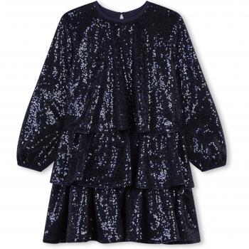Blue Glitter Smocked Dress 4Y