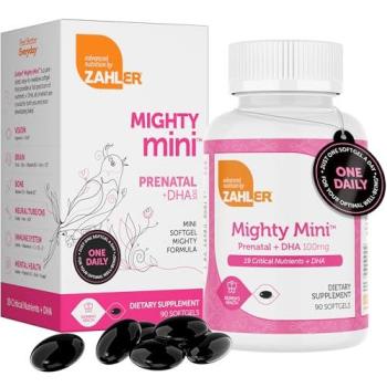 Zahler Mighty Mini Prænatal Vitamin with DHA & Folate – 90 Softgels