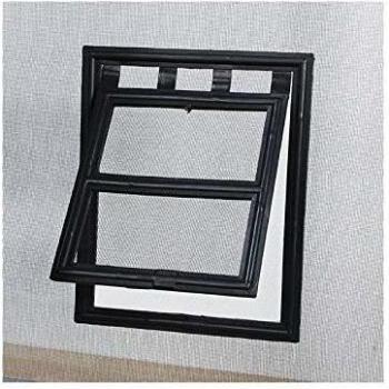 Chatière Moustiquaire pour Baie Vitrée H25 L20 Noir