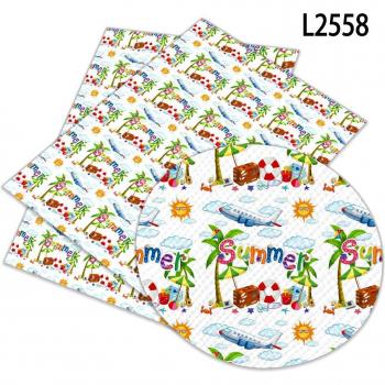 Cool Summer Fruit Cartoon Synthetic Leather A4 22x30cm for Decoration