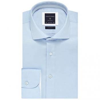 Slim Fit Businesshemd aus Twill, Blau