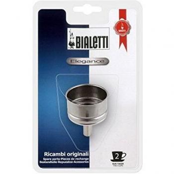 Moka Acciaio Inox Bialetti 2 Tazze Imbuto