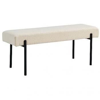 House Nordic Swindon Sitzbank Bouclé mit schwarzen Beinen – 100 × 36 cm
