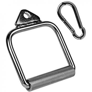 C.P.Sports Einhandgriff – Stahl Silber verchromt – mit Karabinerhaken 8mm