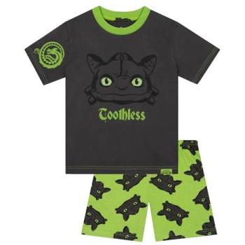 Toothless Black Pyjamas for Boys (Size 8-9)