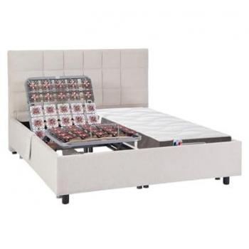 YSMÉE Relax Bed – Lit électrique tout plots, 100 % latex, 2 x 90 × 200 cm, Beige