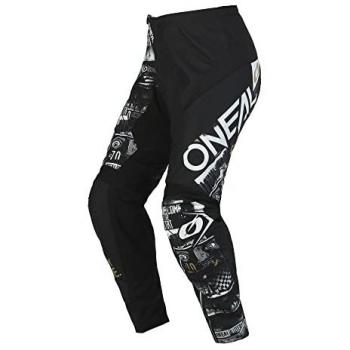Pantaloni Oneal Element Attack Motocross per Giovani Nero Bianco 24