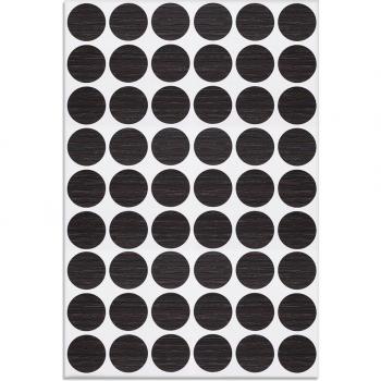 Couvre-vis autocollants en noyer noir 54 en 1, diamètre 21mm