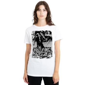Hellfire Club Apparel – Stranger Things Women’s Tee (White, Small)