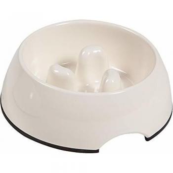 Mangeoire pour Chien Flamingo Royal Slow Down Blanc Taille M