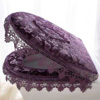 Funda de Asiento de Inodoro a Prueba de Polvo en Rojo y Beige