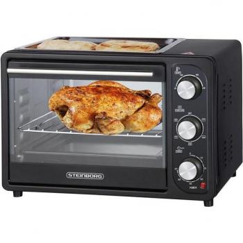 Steinborg MiniBackofen 20 L – 3‑In‑1: Grillplatte + Umluft + Konvektionsbacken (1300 W)