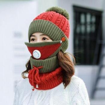Frauen Wintermütze mit gepolsterter Maske