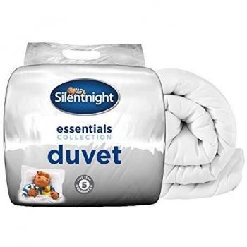 SilkySoft Silentnight Essential 15 Tog Duvet, White, Single Bed