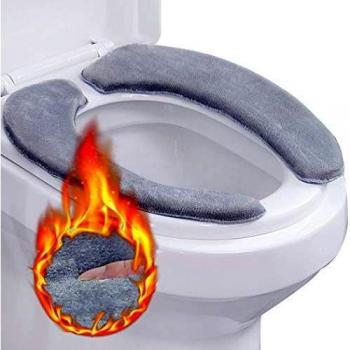 Outgeek Waschbarer Wc‑Sitzwärmer – Memory Foam Set