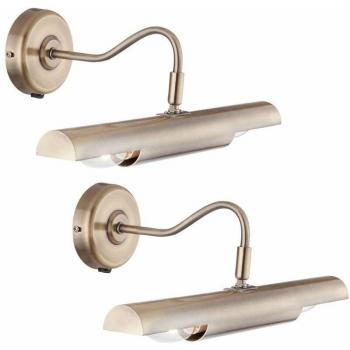 Set Doppio Ottone Antico con Interruttore